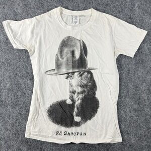 Ed Sheeran Cat In A Hat Shirt Mens Small White Official Merch Graphic